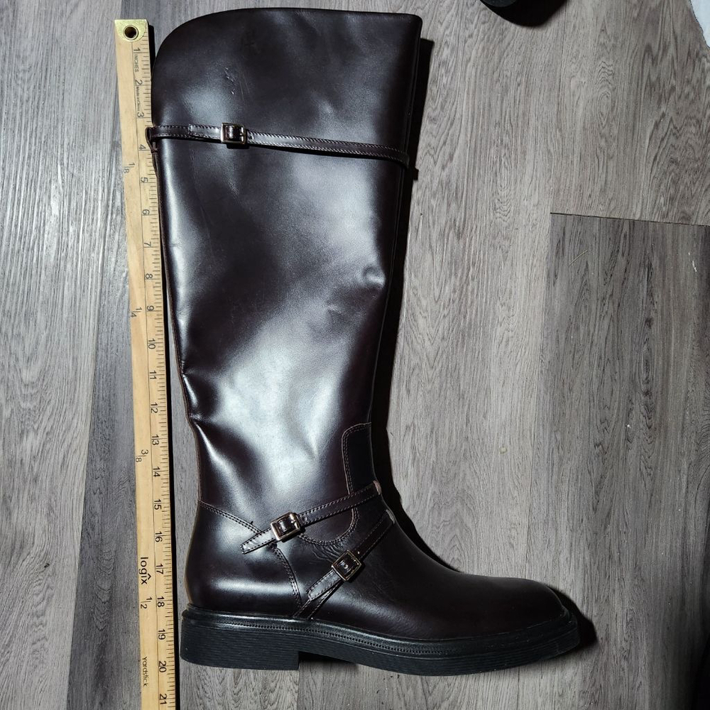Sarto Leather Knee High Boots Brown Womens Size 9.5 - Picture 12 of 12